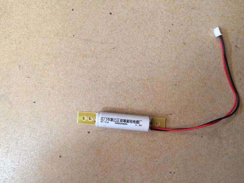 Fire emergency lighting safety exit sign rechargeable battery Ni-CdAA800mAh1 2V with fixed backplate