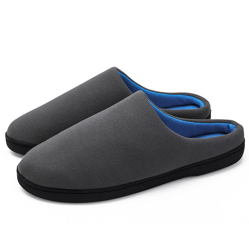 Solid Color Winter Cotton Slippers Women Indoor Warm Heel Dad Shoes Men's Cotton Shoes 2018 New Men's Casual