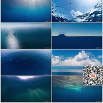 Atmospheric beautiful sea sea sea water promotional film Blue video material Planet documentary led background