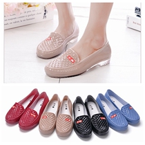 Rain shoes Womens short tube summer non-slip low-top water boots Kitchen fashion shallow saliva shoes Adult waterproof rain boots rubber shoes