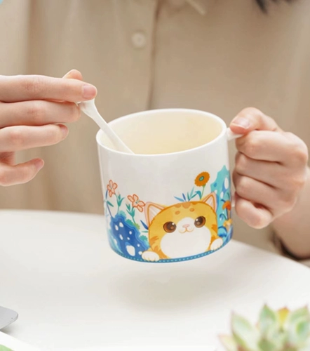 Дворцовый гонг -кот юэ малк Кубок Кубка подарочной коробки для чашки чашки с милыми подарками для девочек и детей