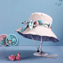 Forbidden Floral Chad Cap Fisher Hat Double face with men and womens sun - proof hat outdoor sports sun cap