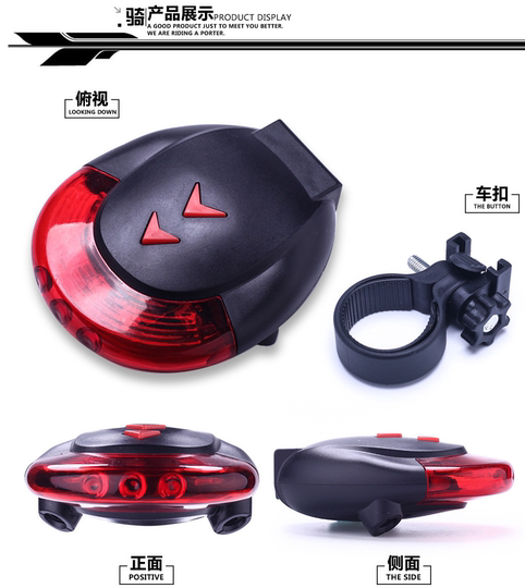 Fahrradlicht USB-Aufladung Rücklicht Mountainbike-Zubehör Nacht-LED-Warnlicht Scheinwerfer Laser Nachtfahrzubehör