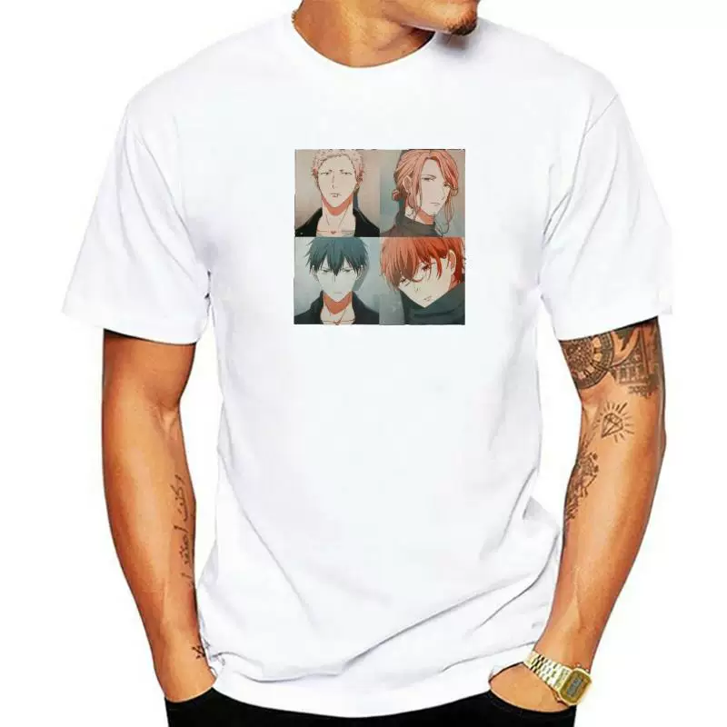 Винтажная футболка Yao Given Anime манга музыка Мужчины с коротким рукавом