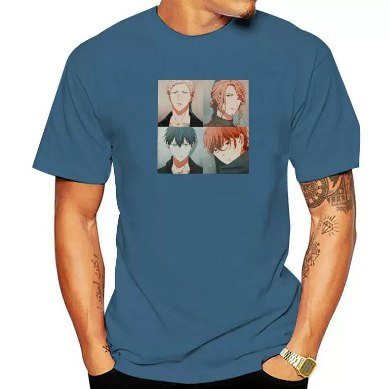Винтажная футболка Yao Given Anime манга музыка Мужчины с коротким рукавом