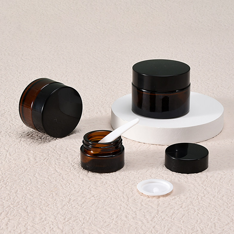 Eye cream face cream empty bottle brown glass cream bottle thickened travel sub-packed light-proof bottle trial package cosmetic skin care products