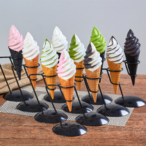 High simulation ice cream model plastic fake ice cream prop cone ice cream advertising sample commercial display