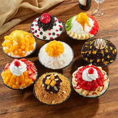Korean shaved ice simulation snow ice smoothie Snow ice model vegetable model Dessert smoothie custom mold Fruit smoothie