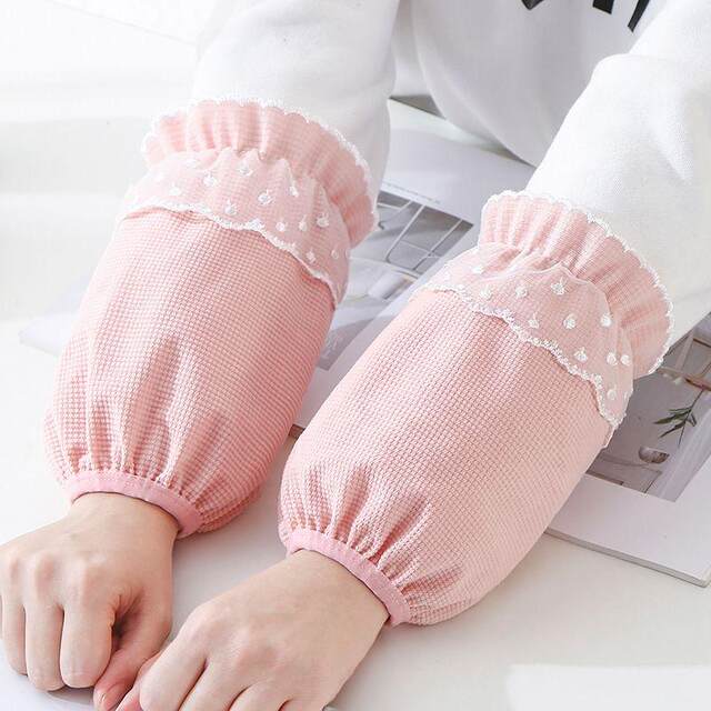 Sleeve Covers for Women, Autumn and Winter down Jacket Special, 2025 New Short Style, Adult Lace Office Anti-Dirt Protective Sleeves