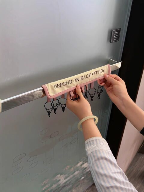 Travel folding clothes rack portable fabric business trip hotel multi-clip clothes rack multi-functional sorting storage hook