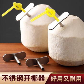 Coconut Hole Opener, Stainless Steel Coconut Opening Tool, Straw Insert, Household Coconut Opening Tool