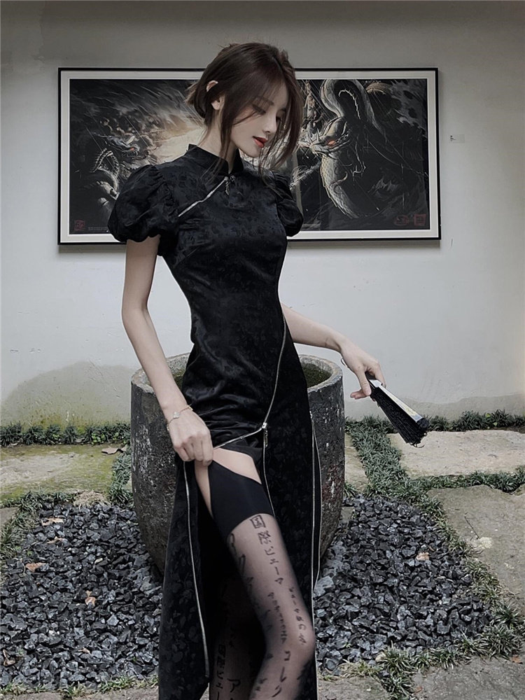 North Shore Covenant Dark Department Improved Cheongsam 2022 New Young New Chinese Style National Tide Sexy Girl Dress