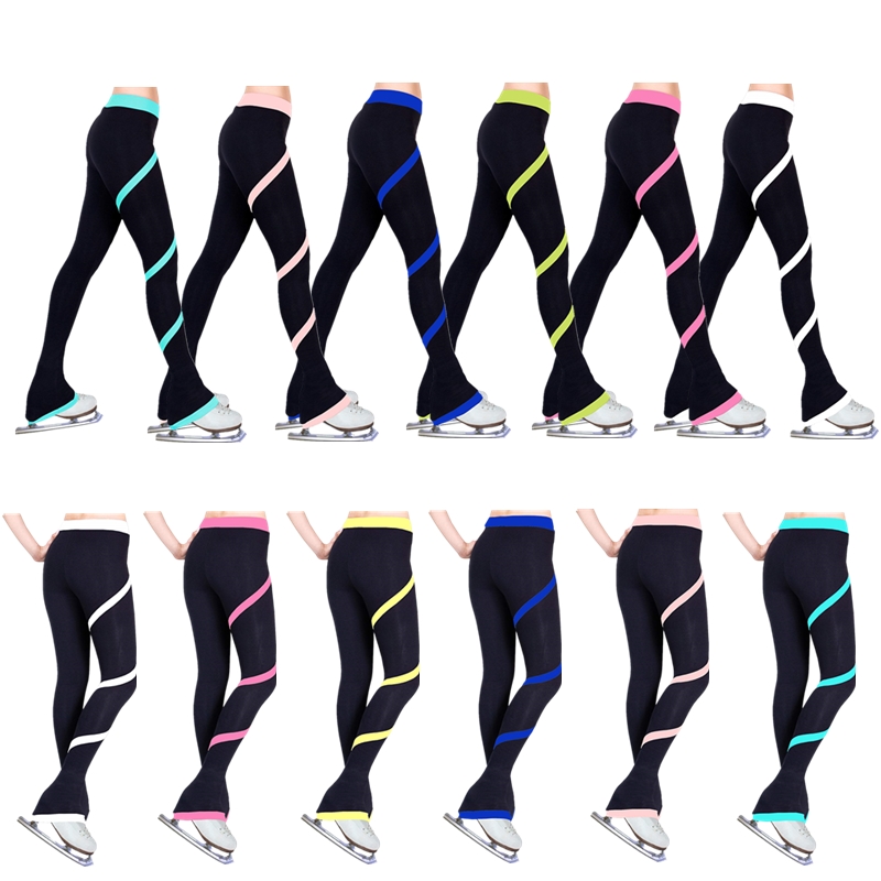 Children Figure Skating Training Pants Ice Hockey Pants Suit Girl Clothing Adult Performance Pants With velvety screwy pants