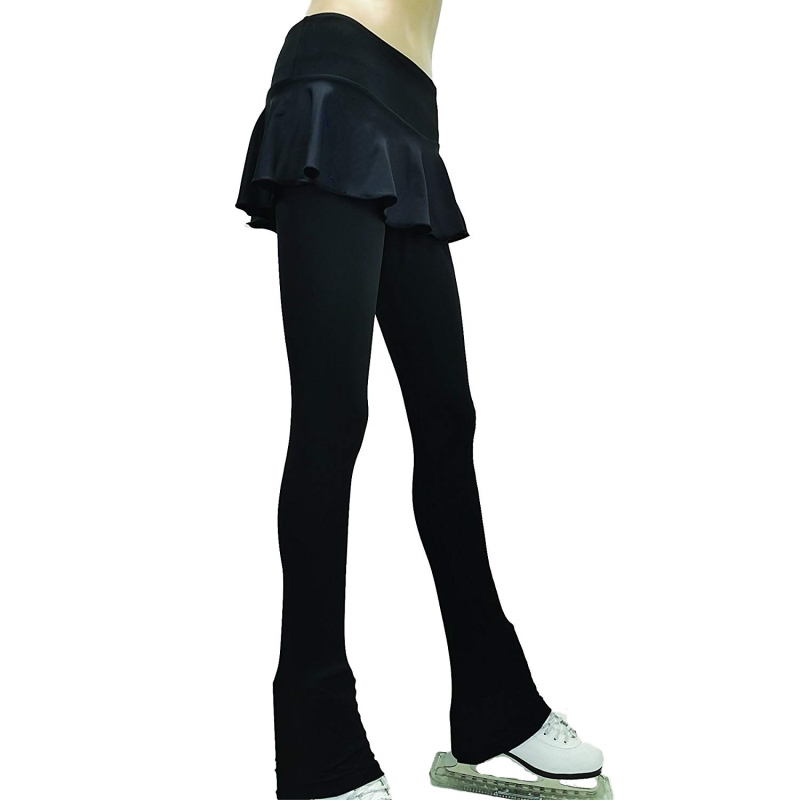 Children's Figure Skating Training Pants Girls Plus Velvet Skating Training Pants Performance Clothing Anti-fall Buttock Skirt Pants Children