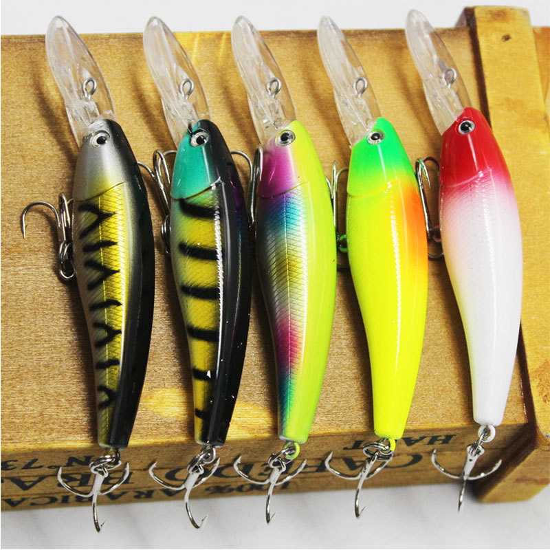 6 Colors Sinking Minnow Fishing Lures Hard Plastic Minnow Baits Bass Trout Fresh Water Fishing Lure