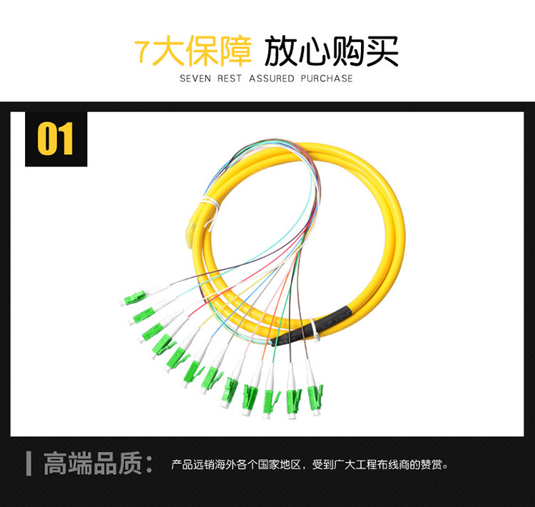 12芯束状尾纤SC/LC/FC UPC方头单模光纤线尾纤线圆头熔纤盘电信级-阿里巴巴