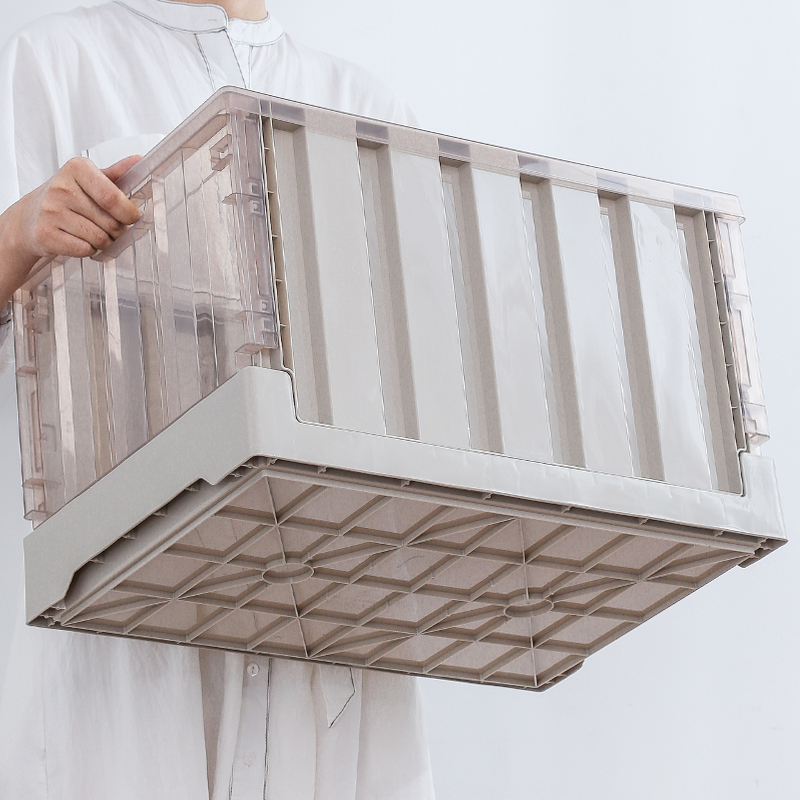 Thickened extra large storage box transparent plastic foldable wardrobe storage box household clothing toy sorting box