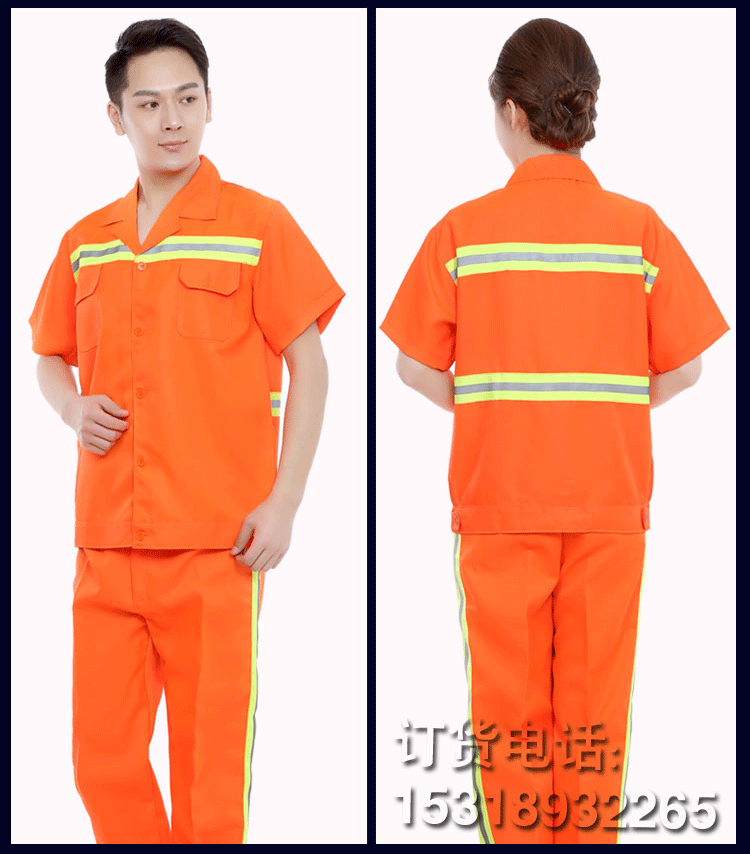 Mùa hè công nhân vệ sinh quần áo tay áo ngắn sạch hơn áo dài tay phù hợp với tài sản làm sạch áo khoác phản quang áo nam