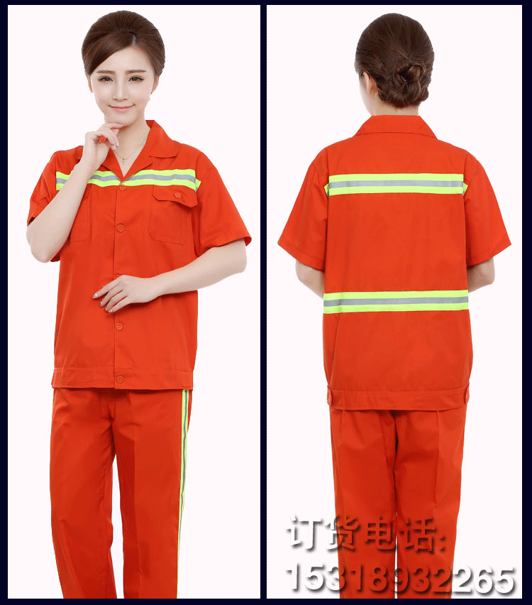 Mùa hè công nhân vệ sinh quần áo tay áo ngắn sạch hơn áo dài tay phù hợp với tài sản làm sạch áo khoác phản quang áo nam