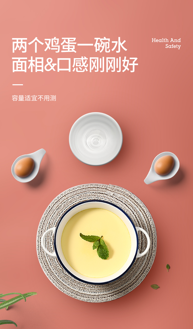 Ceramic water steamed egg bowl of chicken soup steamed egg custard an artifact braise cup bowl bowl with cover Japanese ears soup bowl bowl