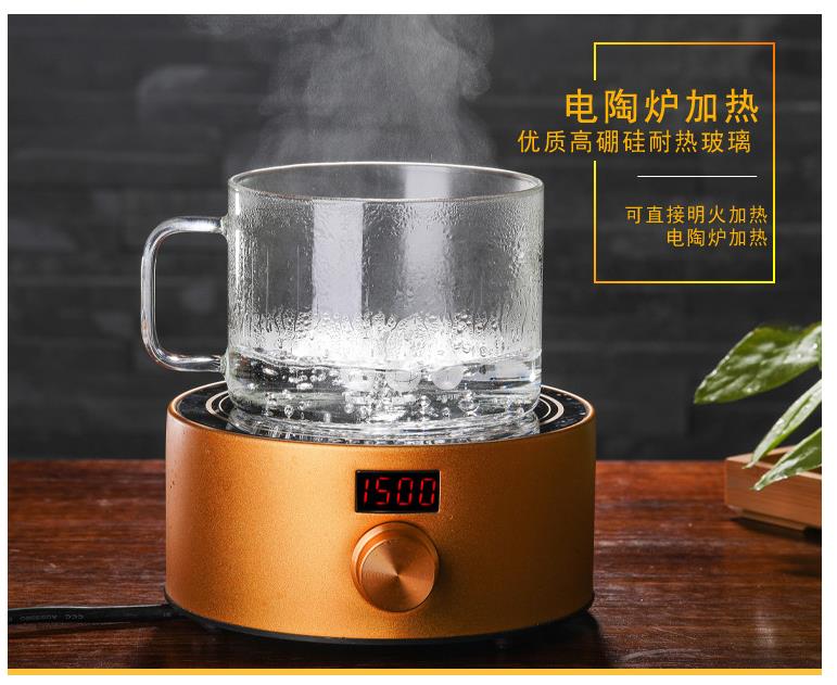 Large capacity mercifully rainbow such as bowl can cooking oven flame induction cooker electric heating glass TaoLu household cooking noodles