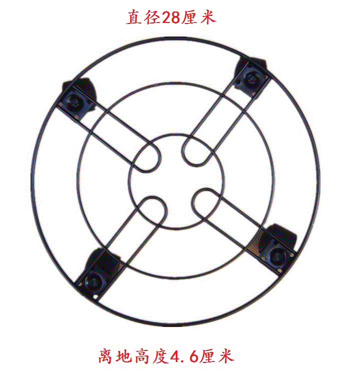 木桶泡脚底部万向轮转向轮 移动花盆架托盘花架 四轮子底座足浴盆