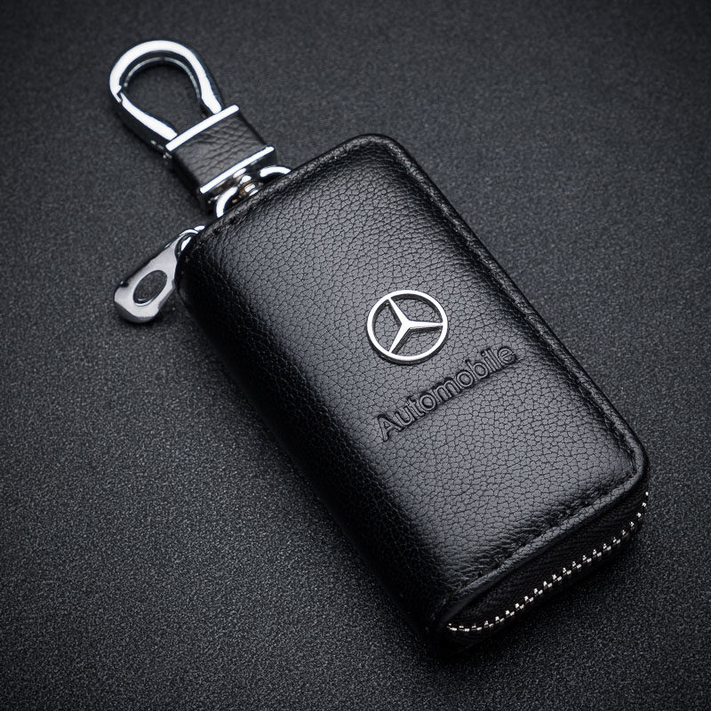 Dedicated to Mercedes glk300 key case new E-class S-class C200L car gla buckle GLC genuine leather case E260L shell