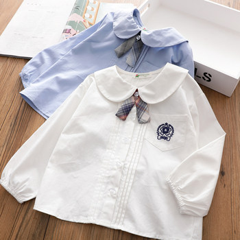 Girls' college spring and autumn lapel shirt