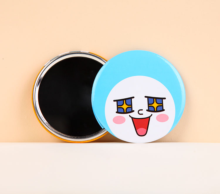 Bác của cùng một con đường Leo gương nhỏ Anime xung quanh dễ thương phim hoạt hình nhỏ sáng tạo xách tay trang điểm gương triều nữ những hình sticker dễ thương