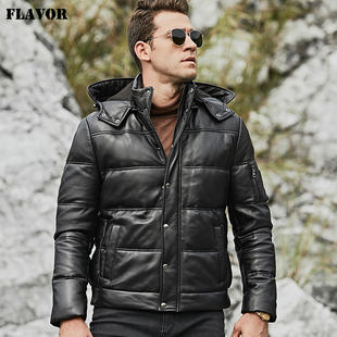 Новинка зимний осеннний натуральная кожа куртка краткое закрытый кожа куртка хайнинг кожаная одежда мужской красивый теплый пальто