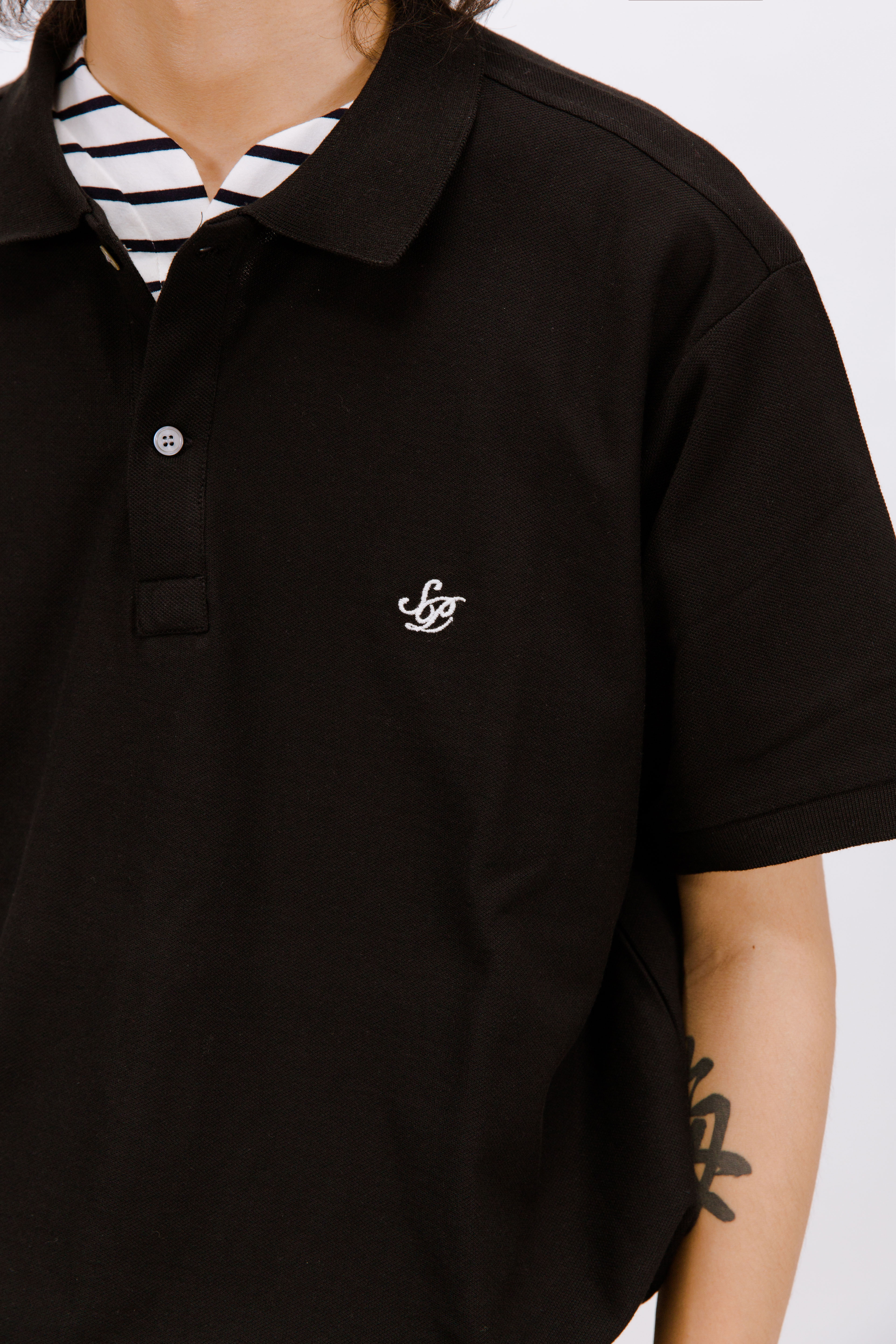 SimpleProject SP Kỷ niệm 2 năm Sự kiện thêu Logo màu rắn Tide Nhãn hiệu áo thun áo polo có cổ