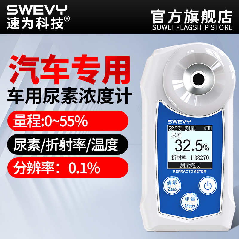 Suwei 自動車用尿素濃度計 ディーゼルエンジン排気処理液 デジタルディスプレイ 自動車用尿素溶液濃度検出器