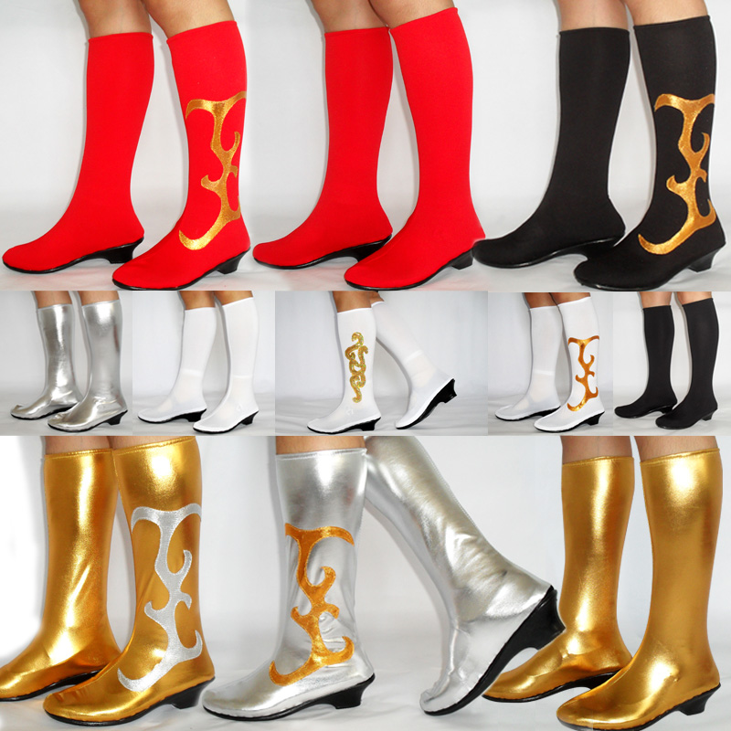 Ethnic minority dance shoes Mongolian Tibetan dance shoes High elastic high barrel shoes Modern dance dance boots women red