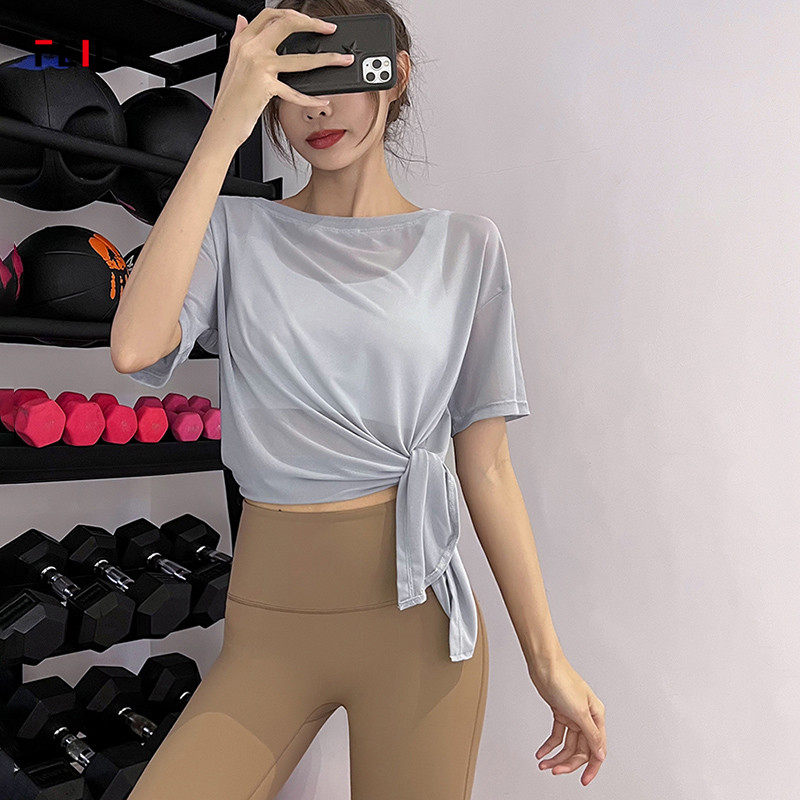 FEILE Web Breakfast Leisure Short Sleeve T - shirt 2022 Summer New Products Fashion Easy and Skin Yoga Top Woman