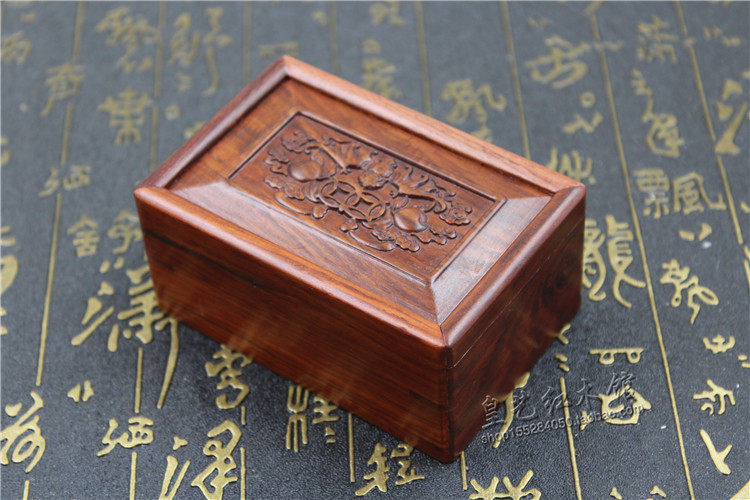 Mahogany jewelry box red sour branch collection box mahogany storage box solid wood box mahogany jewelry box small box decoration