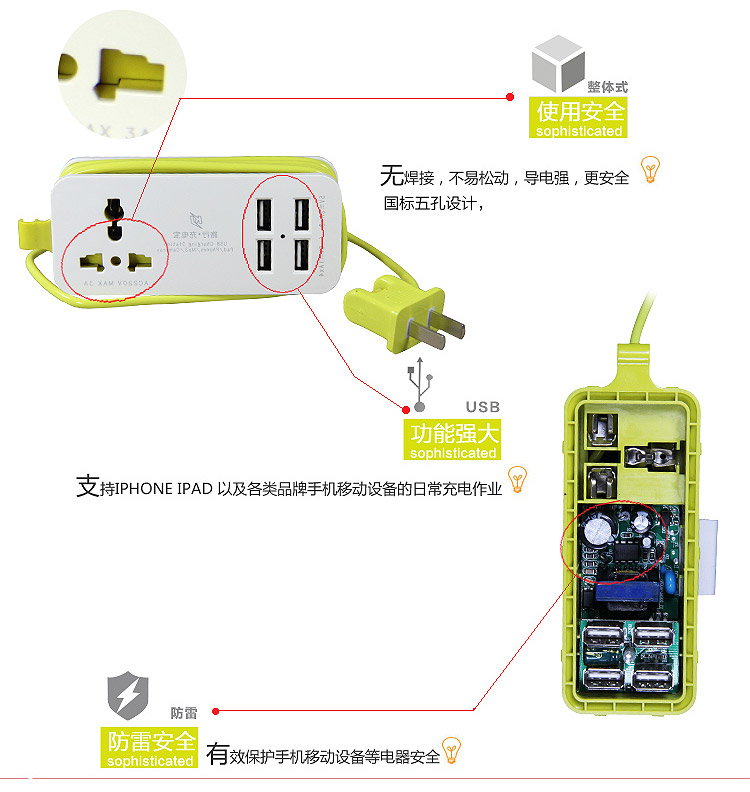 Đầu cắm sạc đa cổng USB 4.2A Máy tính bảng 4 cổng Android đa chức năng sạc nhanh đầu sạc điện thoại di động - Phụ kiện điện thoại trong ô tô giá để điện thoại ô tô