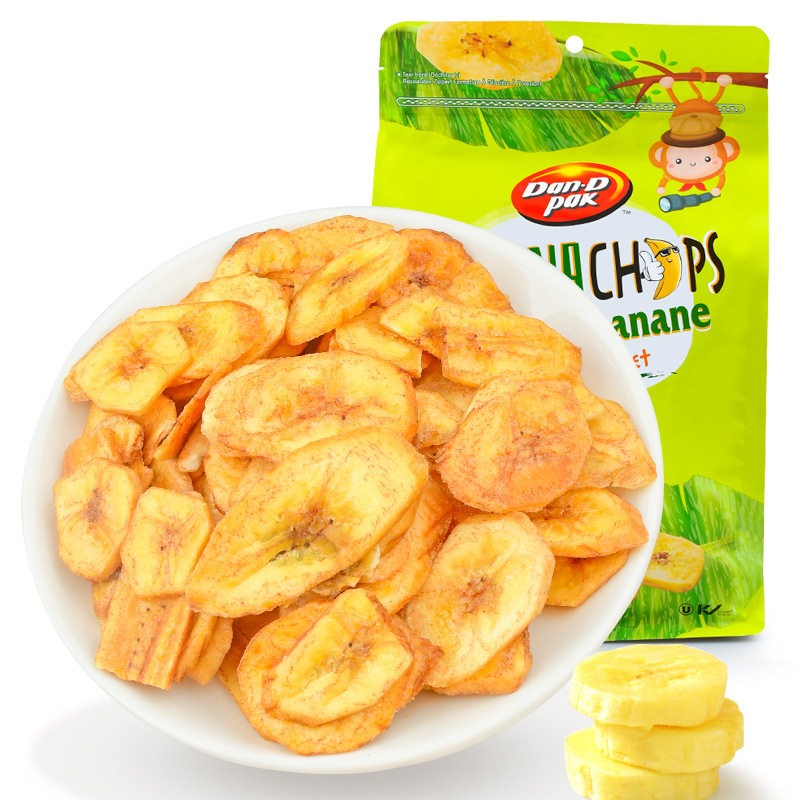 Vietnam imports Dan D pak Dandi banana chips 500g bag of dried fruit office children's snacks 150g