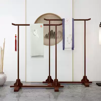 Retro Chinese clothes rack Floor stand Bed and breakfast inn clothes rack Restaurant dining room Antique clothes rack Simple bedroom wooden