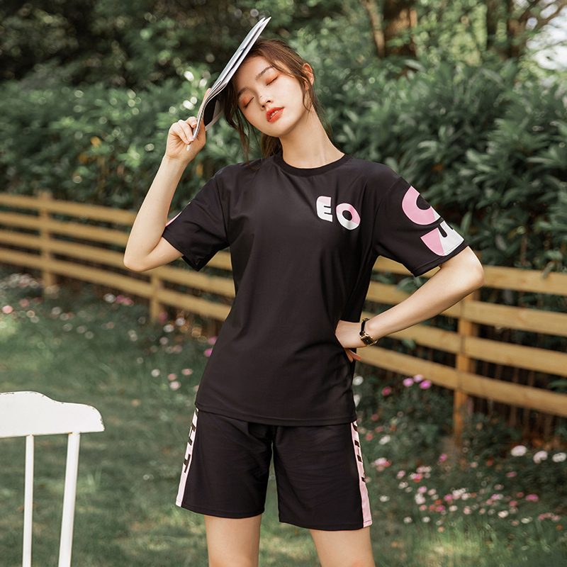 Swimsuit for Women, Korean New Style, Conservative, Tummy-Covering, Slimming, Two-Piece, Loose-Fitting, Suitable for Sports, Hot Springs, and Swimming Swimsuit for Women, Korean New Style, Conservative, Tummy-Covering, Slimming, Two-Piece, Loose-Fitting, Suitable for Sports, Hot Springs, and Swimming