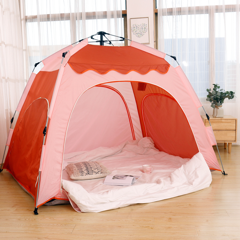 Automatic tent indoor bed sleeping warm adults children girls winter thickened household outdoor wind chill