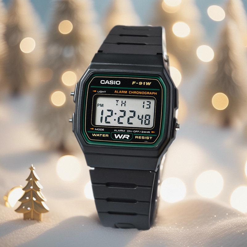 Student Watch Casio Casio Student Sports Watch Retro Small Square Men's Watch F-91W-1Dg