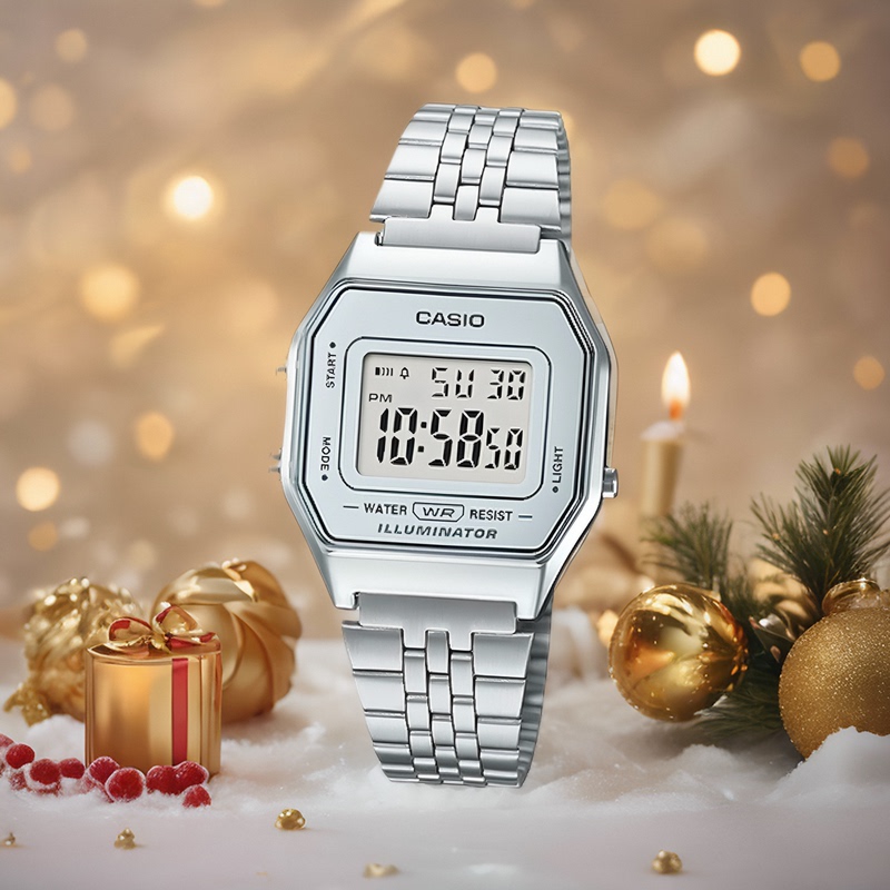 Casio Digital Watch Men's Watch Women's La670Wga-9D/La680/A168Wawg-9W Square Small Gold Watch