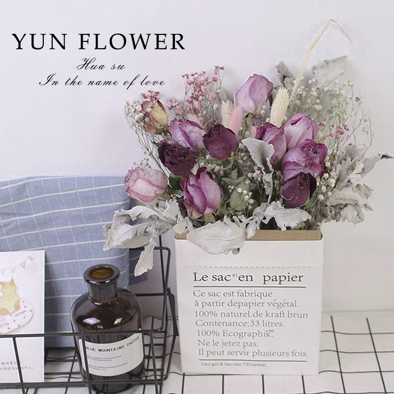 Nordic Ins Brief Dry Flower Paper Bag Suit Home Shop Decoration Day Series Senteo Dry Flower Pendulum Beat Table Flower Arrangement