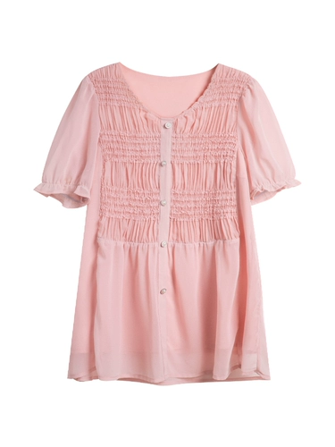 Рубашка, летняя одежда, футболка, свободный крой, в западном стиле, по фигуре, рукава фонарики