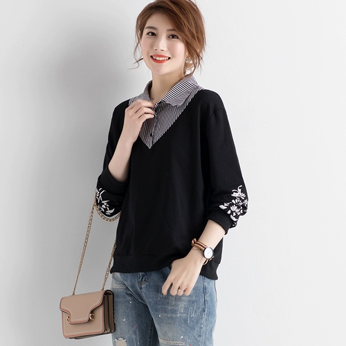 Комплект, весенняя толстовка, лонгслив, в корейском стиле