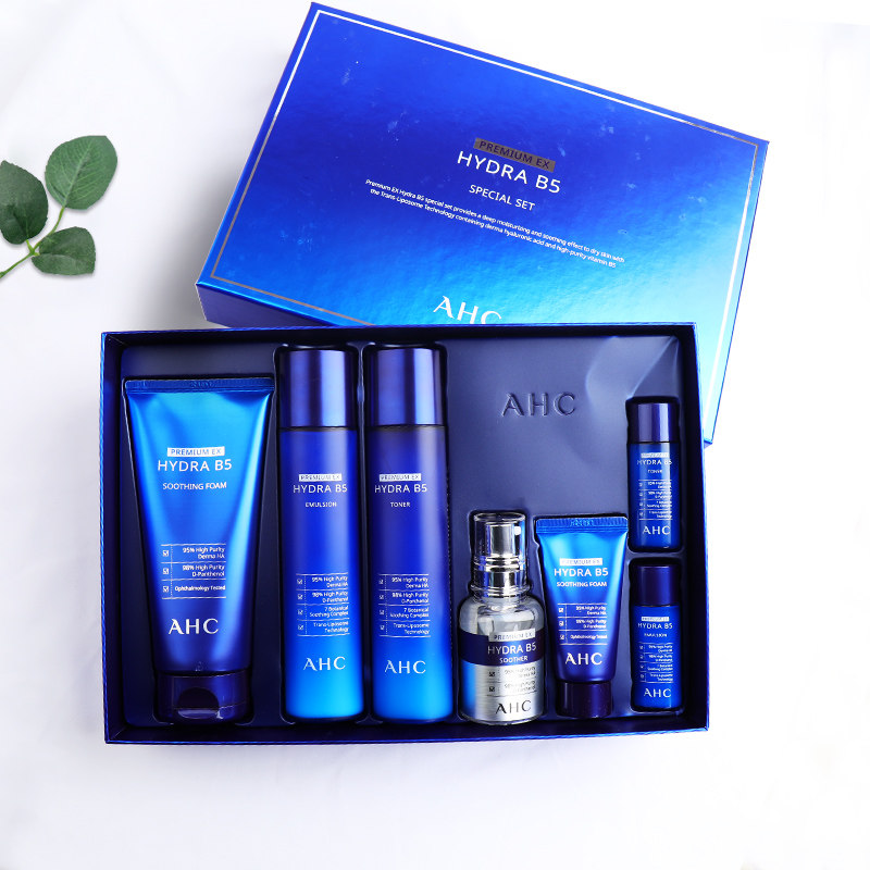 AHC B5 Hyuric acid six piece package Water - milk essence cleaning face cream Water moisturizing gift box