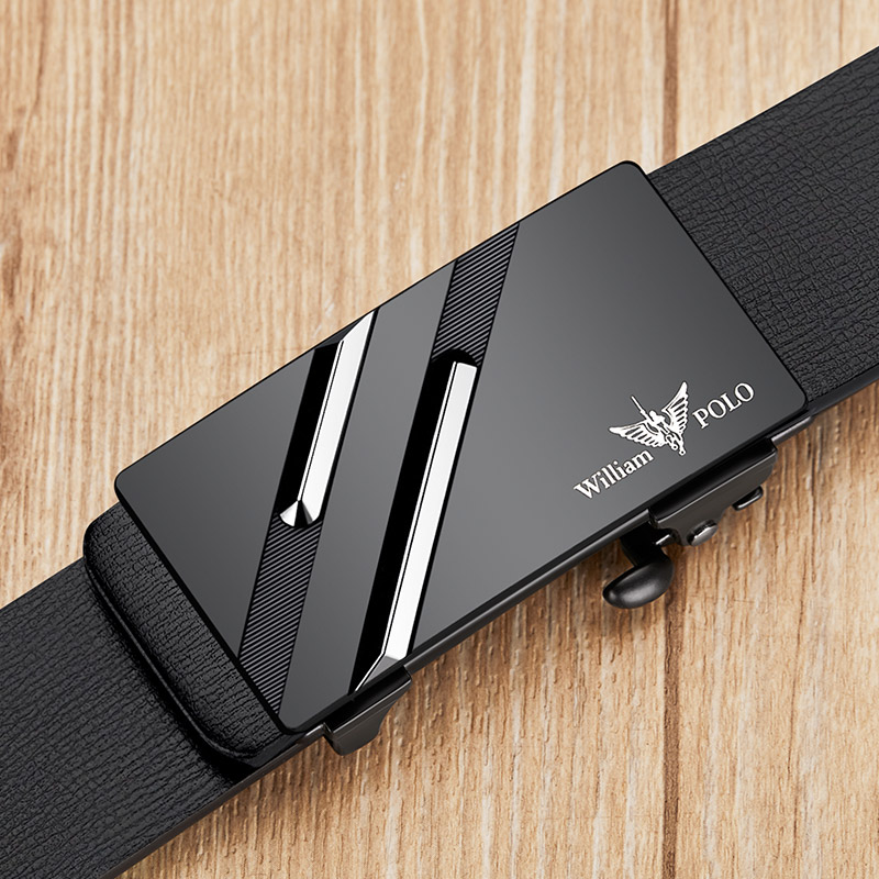 Royal Rafa Laurenma ball leather belt male toothless automatic buckle genuine leather belt pure cow leather Youth casual Korean version Personality Tide Pants Strap