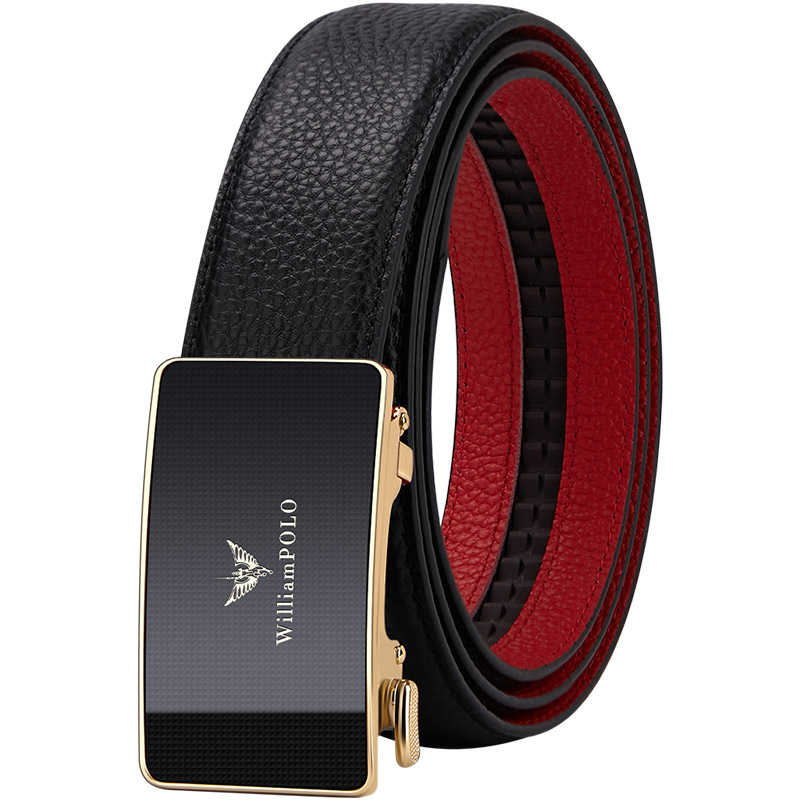 Red Belt Genuine Leather Life Year Men's Bull Year Gifts Upscale Head Layer Pure Cow Leather Red Pants With Wedding Strap