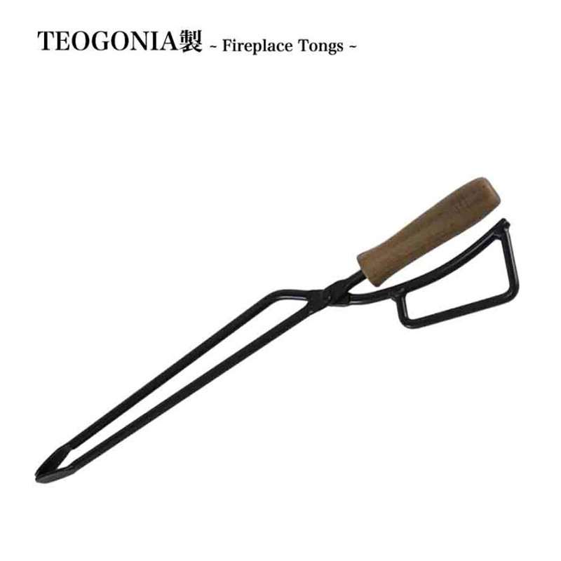 Japan Import Crater Clip Wood Handle Flat Mouth Outdoor Barbecue Campfire Campfire Kitchen Burning Coal Charcoal Clips Fetcher Iron Pliers