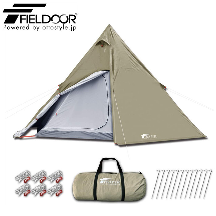Japan Outdoor Camping Tent Mountaineering 4 People Pyramid Spire Top Portable Easy To Build Weatherproof Tent